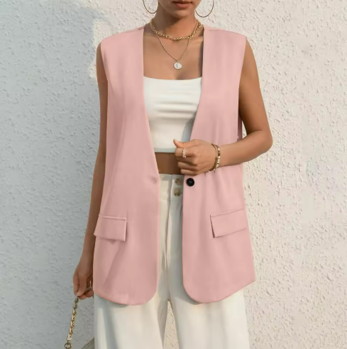 Sleeveless Blazer Vest