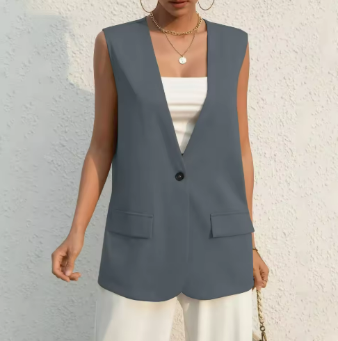 Sleeveless Blazer Vest