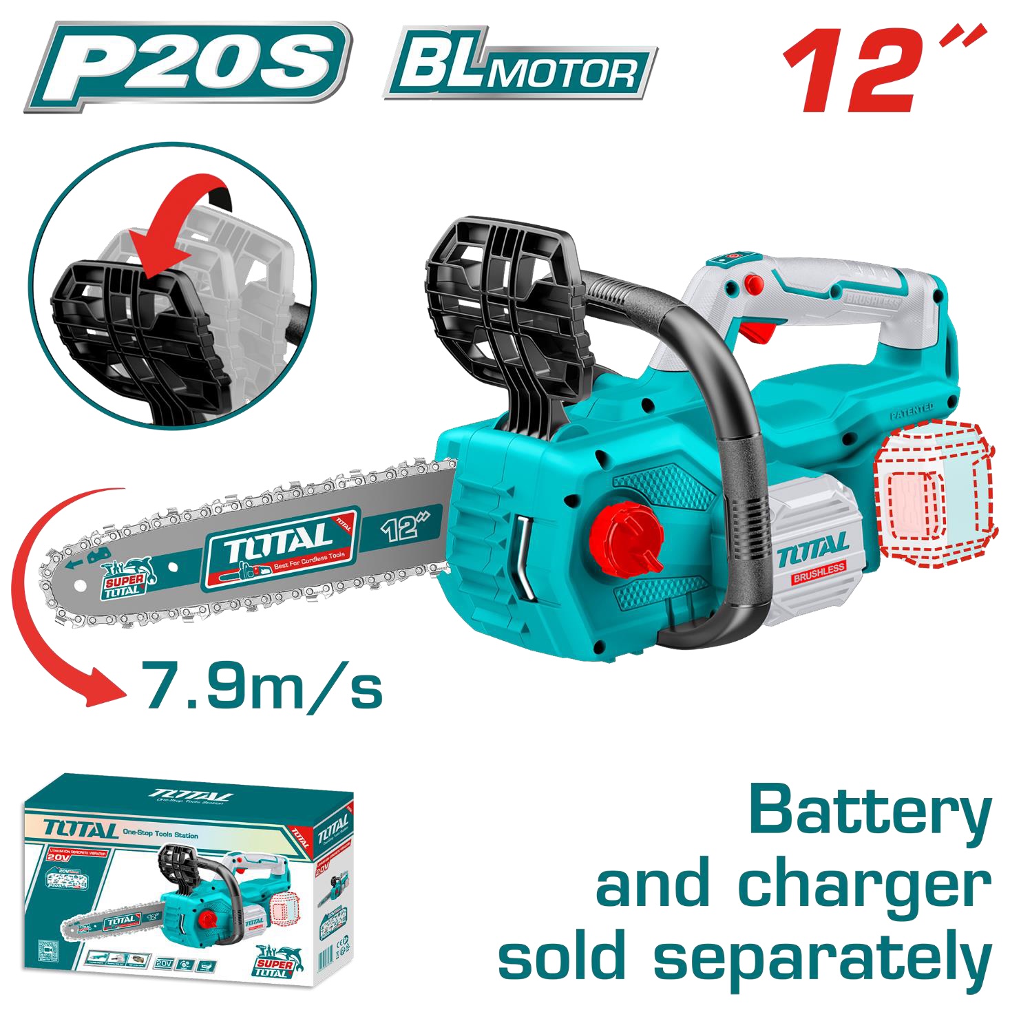 TOTAL 12" Cordless Chainsaw