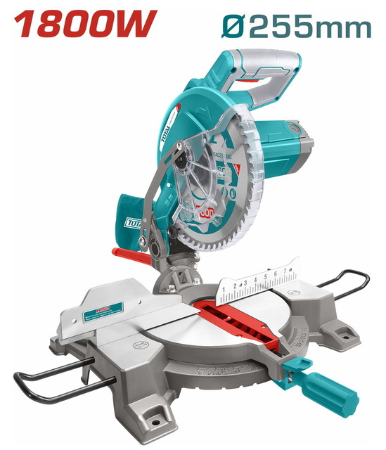 TOTAL - Mitre Saw 1800W Power, 255mm Blade