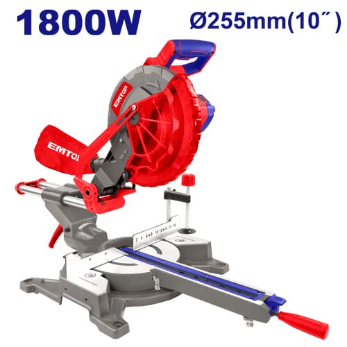 EMTOP - Adjustable 1800W Mitre Saw 255mm 