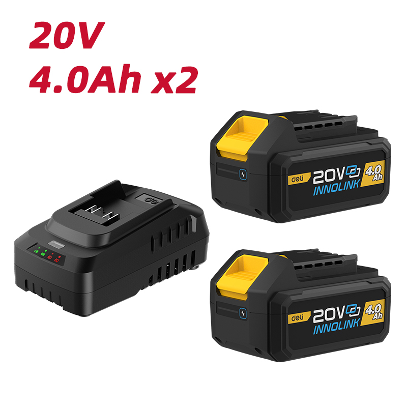 DELI - 20V 4.0Ah Battery Pack and Charger Set