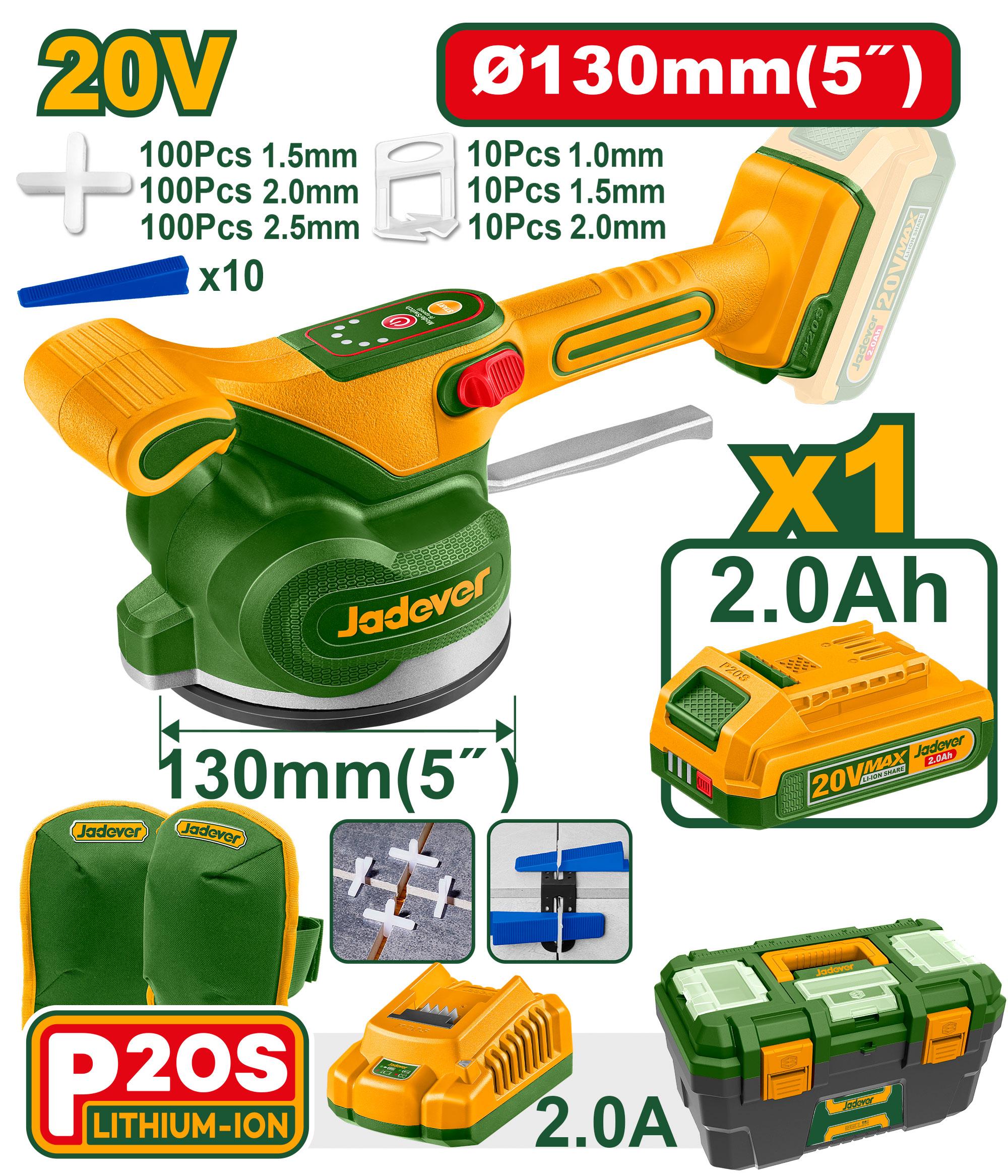 JADEVER -  20V Cordless Tile Vibration Machine Set 