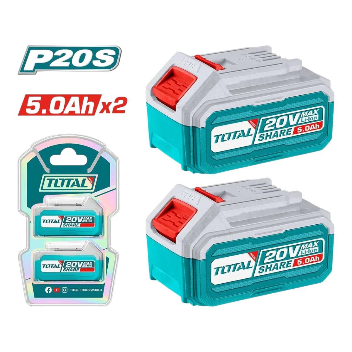 TOTAL - 20V MAX 5.0Ah Lithium-ion Battery Pack (2pcs)
