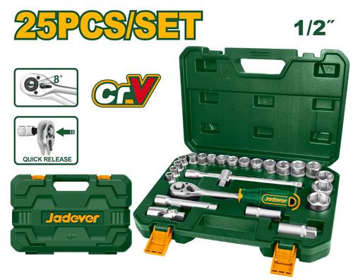 JADEVER -  25-Piece Cr-V Socket Wrench Set (1/2") 