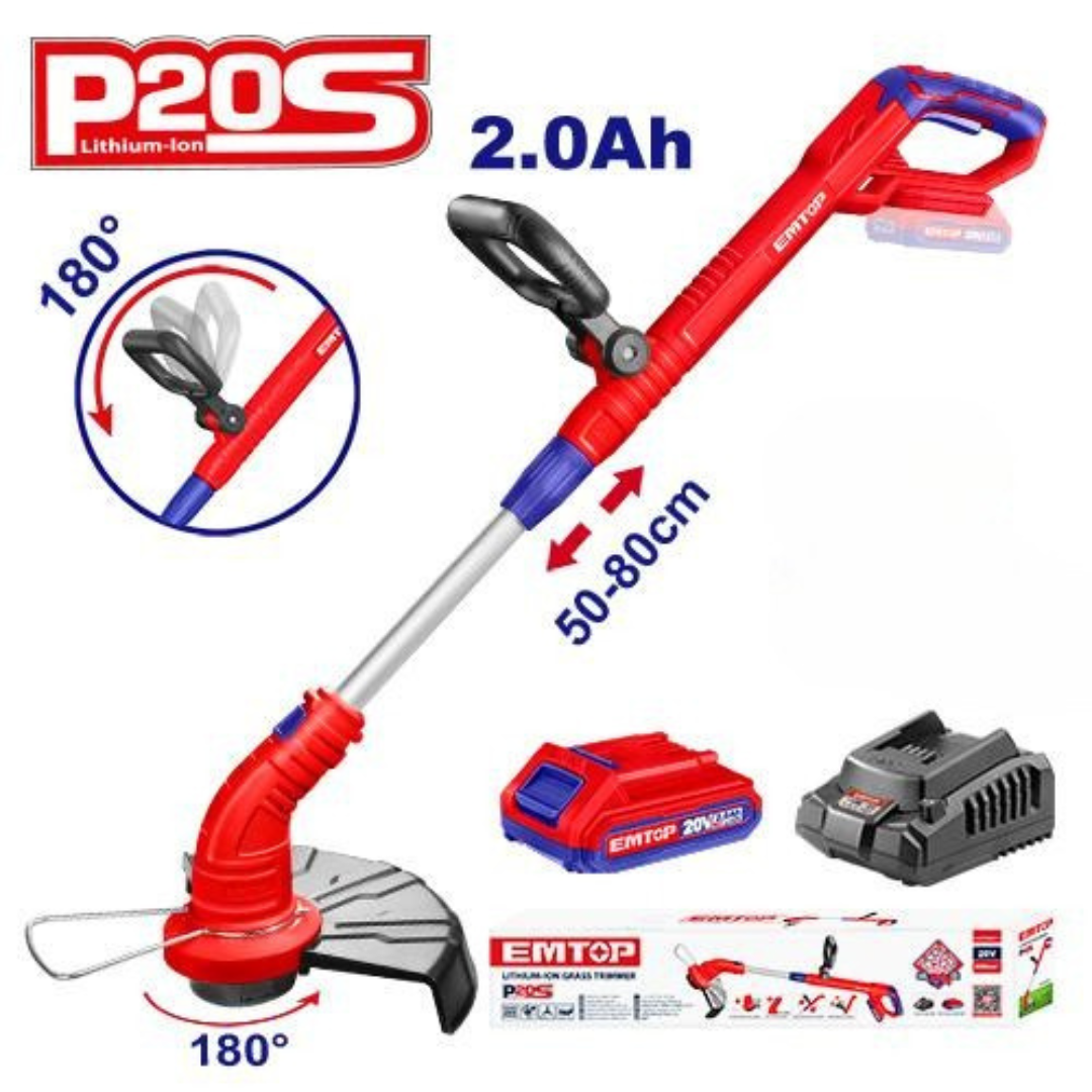 EMTOP - Cordless Grass Trimmer SET 20V P20S 300mm