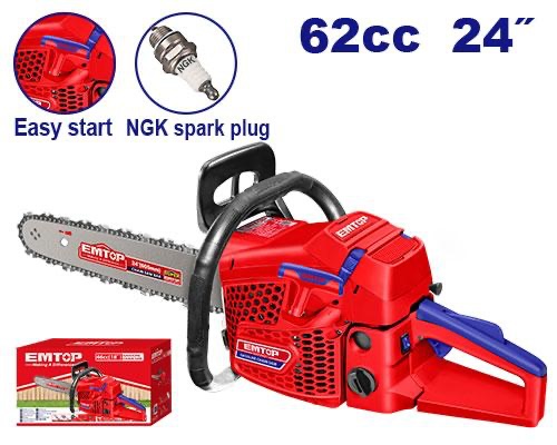 EMTOP - 62cc 24-inch Gasoline Chainsaw