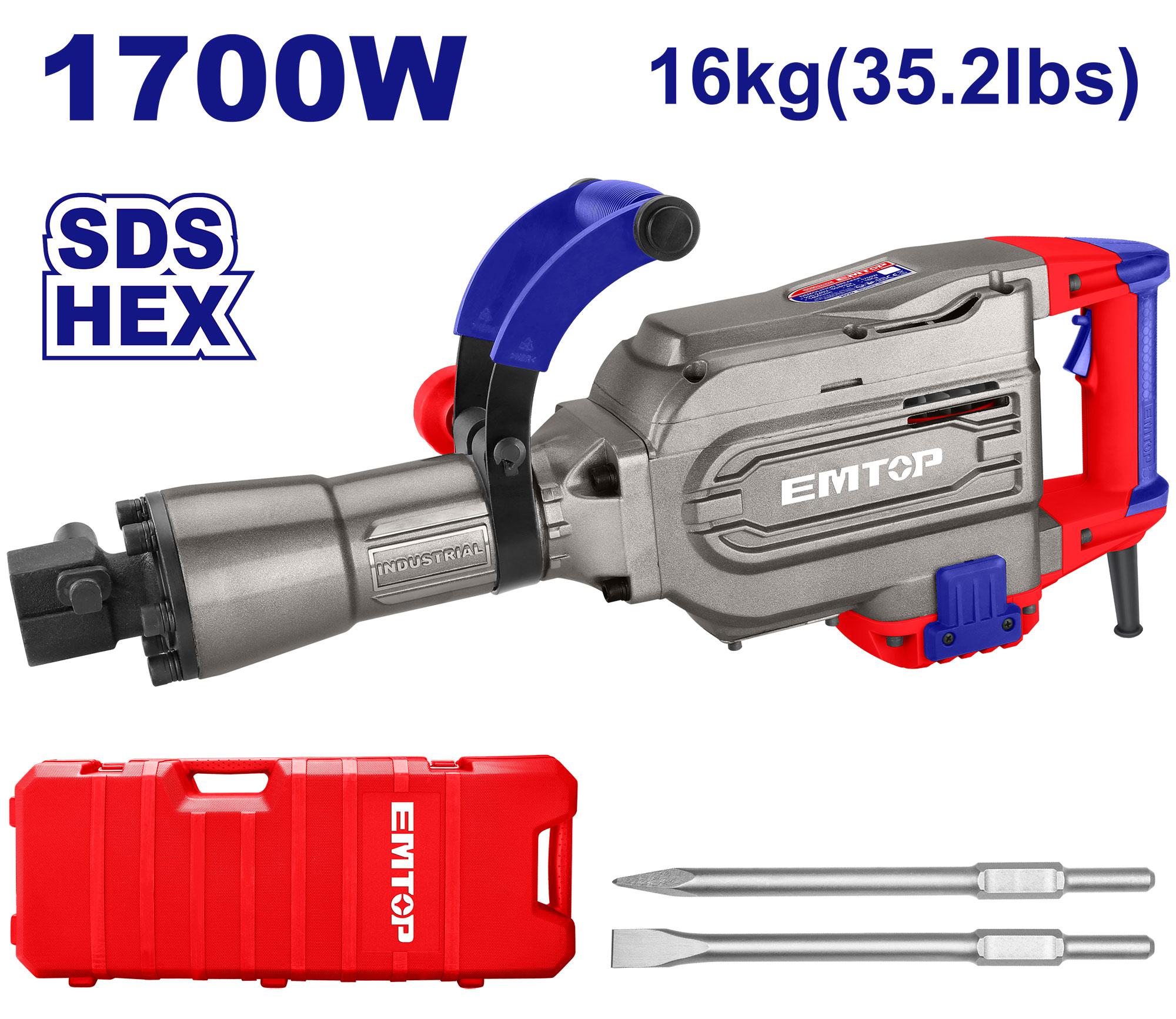 EMTOP - 1700W Demolition Hammer Breaker