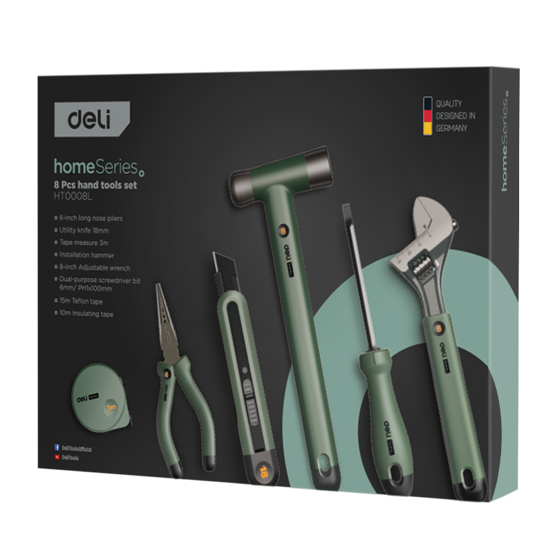 DELI - 8 PCs Hand Tools Set (Home Series)