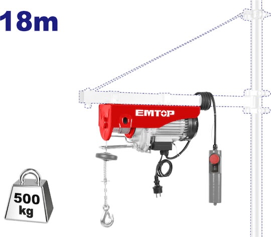 EMTOP - Electric Hoist 800w 18m 500kg