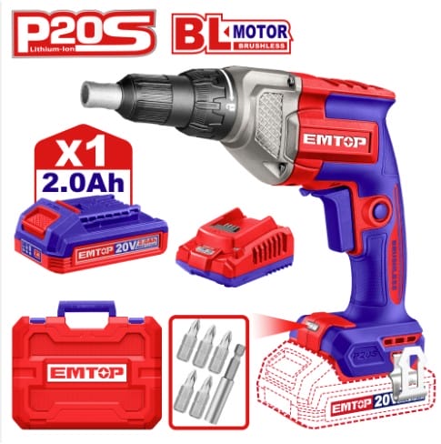 EMTOP - 20V Cordless Drywall Screwdriver Set