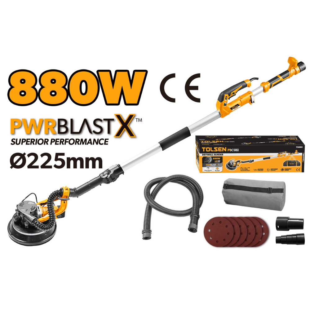 TOLSEN -  880W Drywall Sander 225mm 
