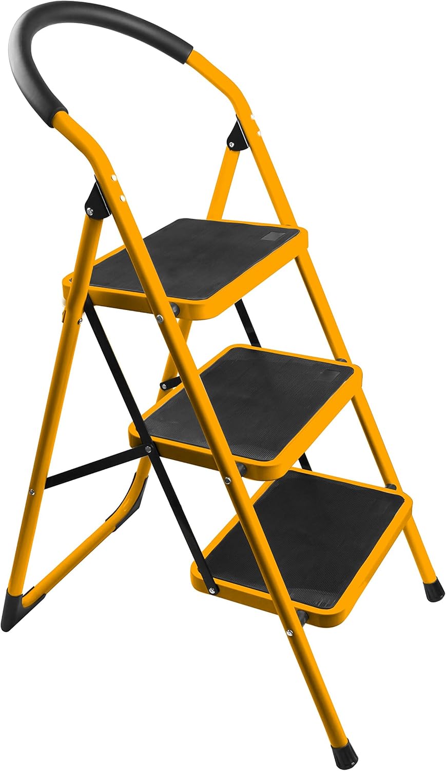 TOLSEN - 3 Step folding Steel ladder (Heavy Duty )