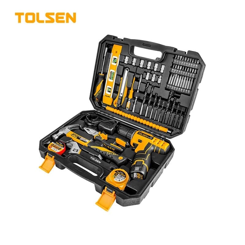 TOLSEN - 65PCs Pro Tool Set w/ 28Nm Cordless Drill