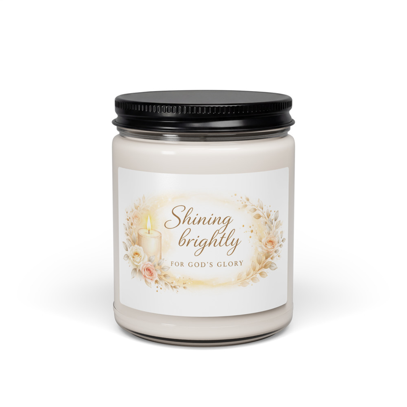 Scented Soy Candle - "Shinning Brightly For God's Glory" - 9oz