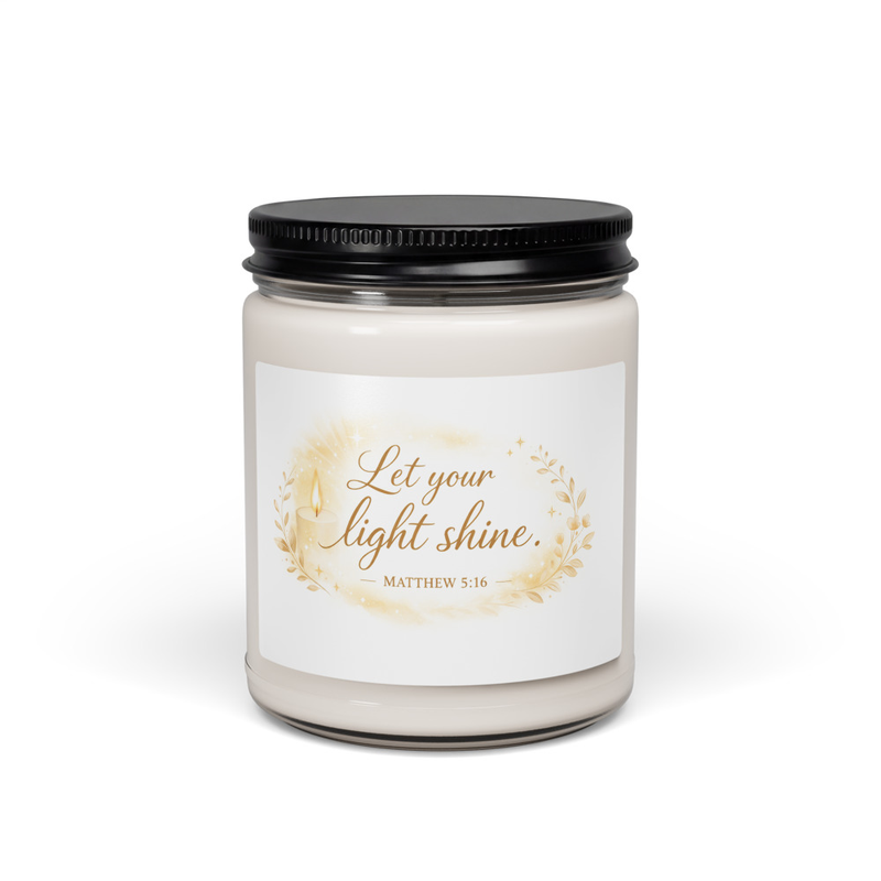 Scented Soy Candle - "Let Your Light Shine" - 9oz
