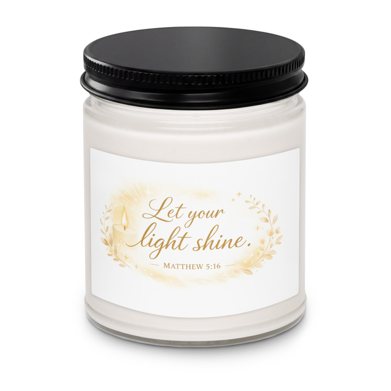 Scented Soy Candle - "Let Your Light Shine" - 9oz