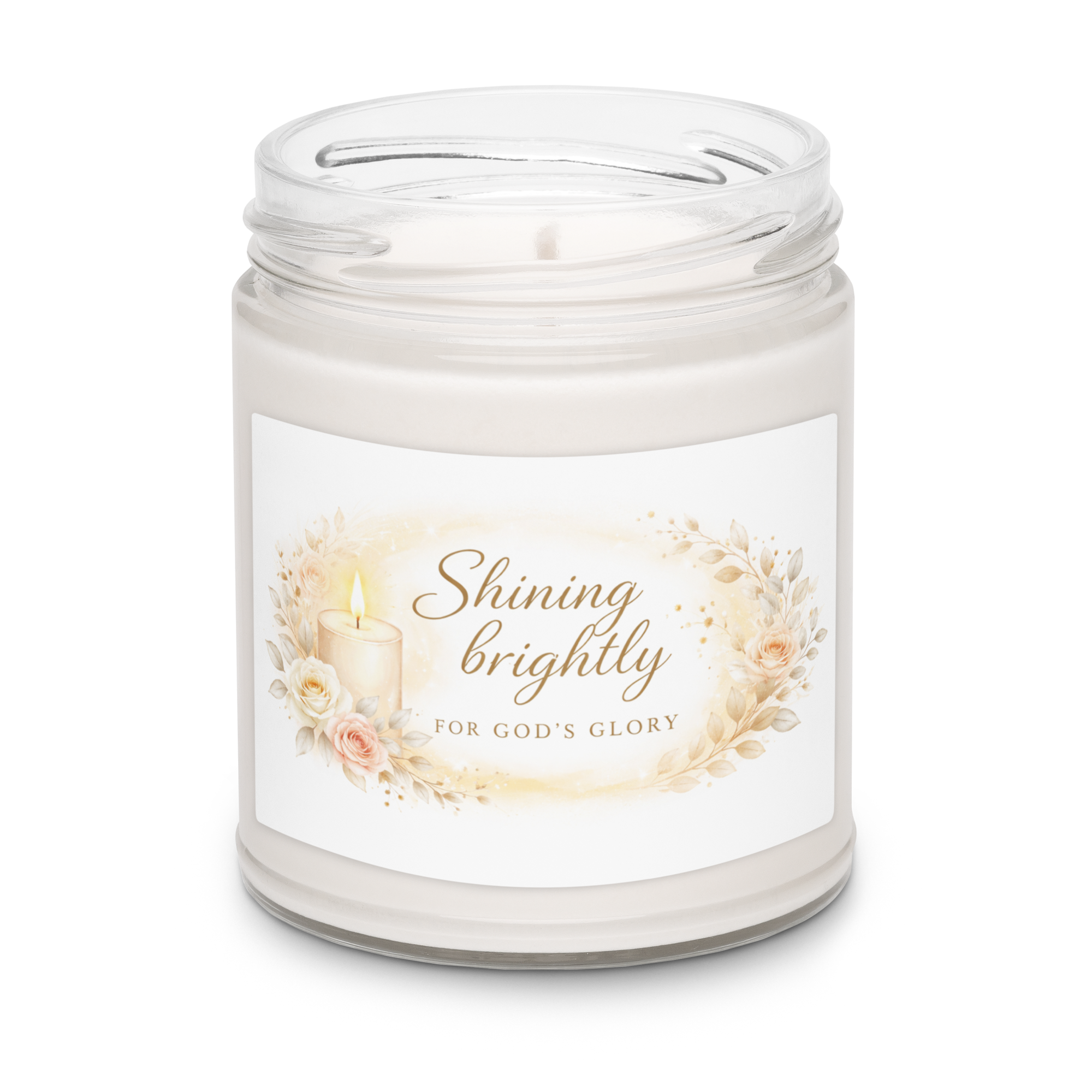 Scented Soy Candle - "Shinning Brightly For God's Glory" - 9oz