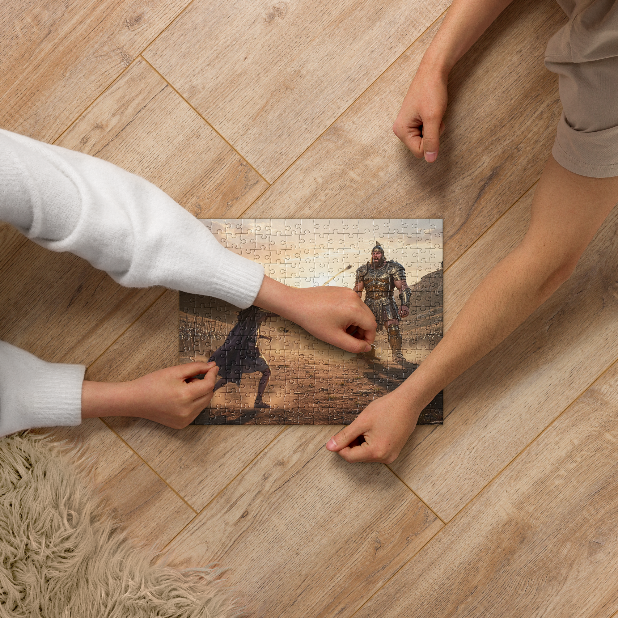 David vs Goliath Jigsaw Puzzle - 252pcs (14" x 11") - Ages 7-12