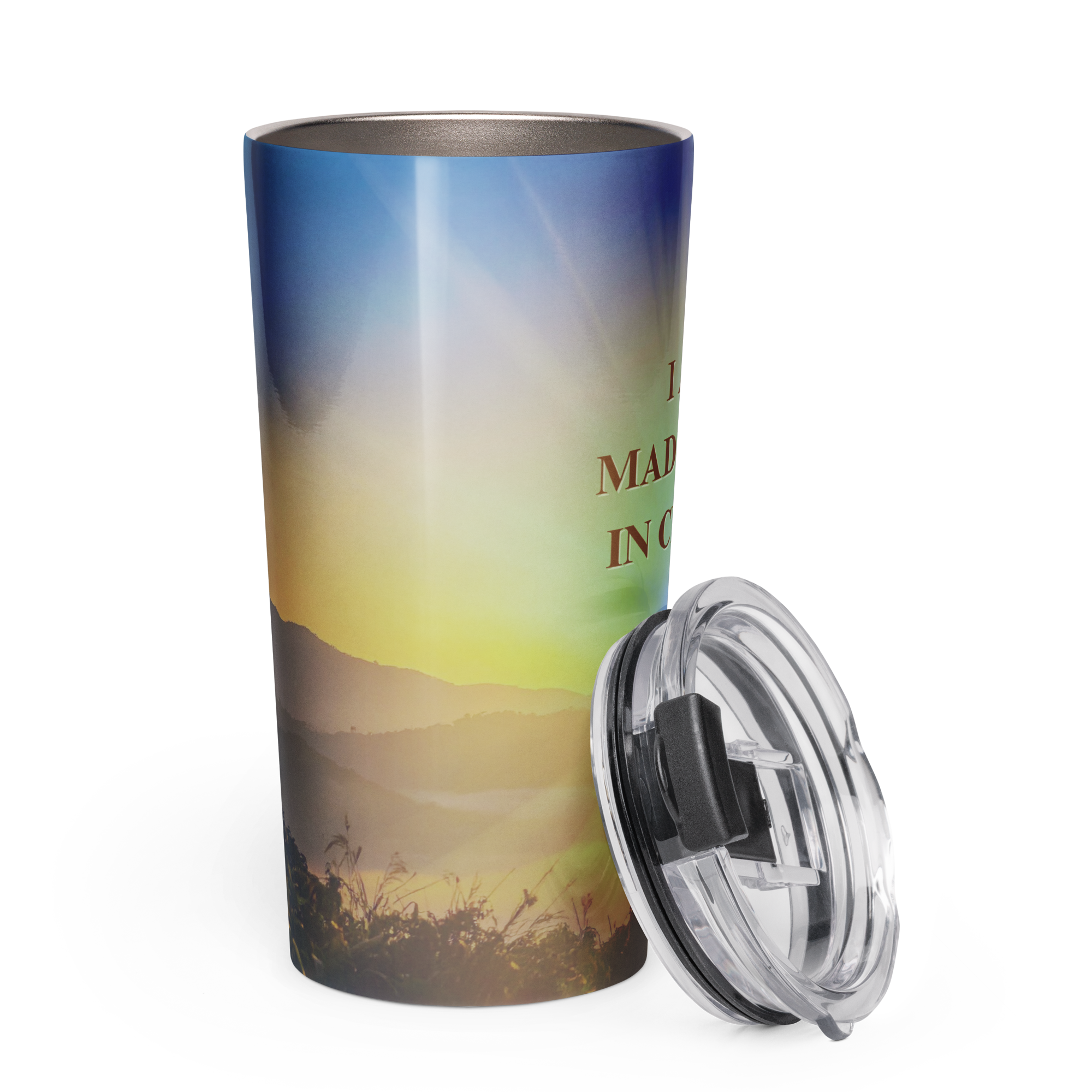 Tapered Stainless Steel Tumbler - "I Am Made New In Christ" - 20oz