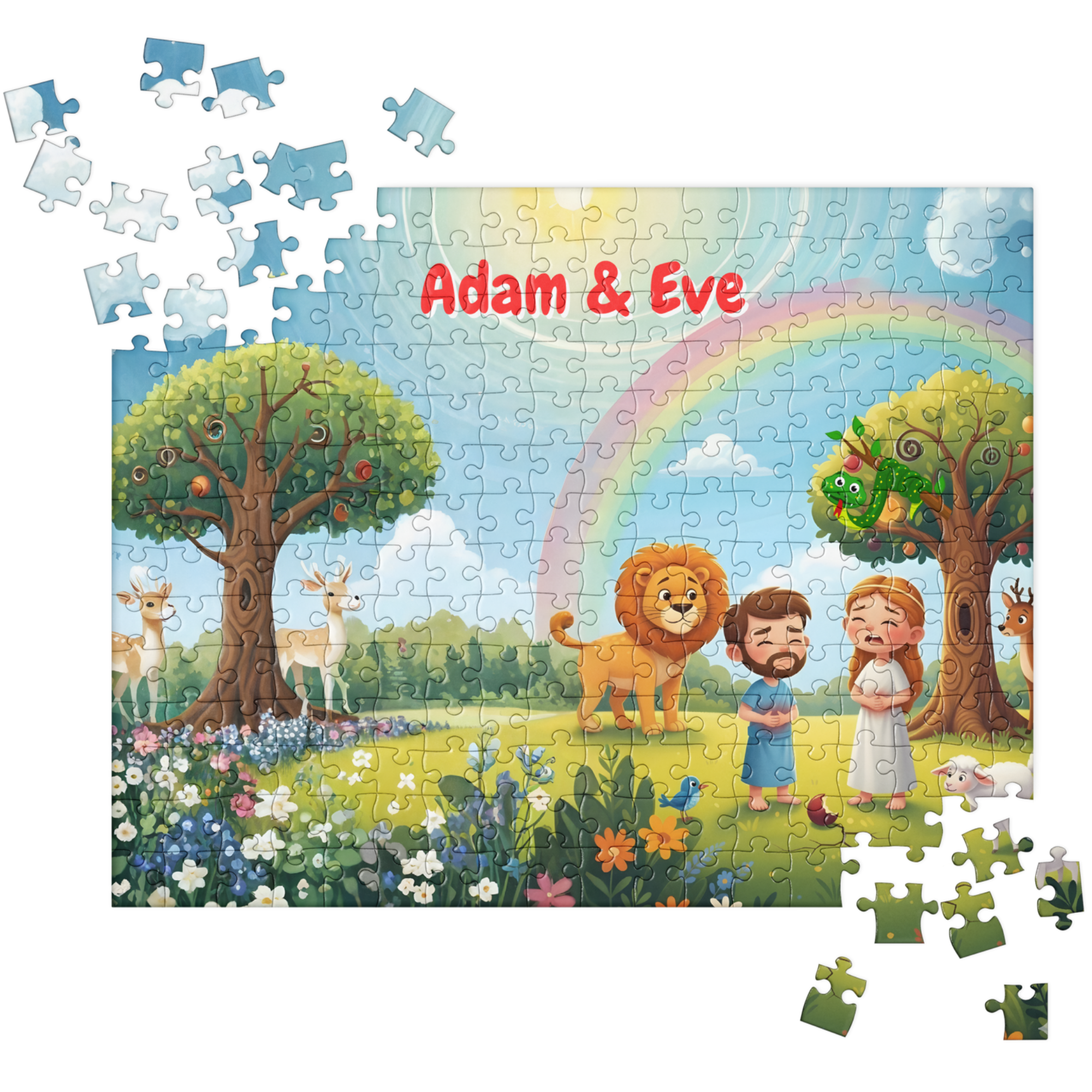 Adam & Eve Jigsaw Puzzle - 252 pieces - 14" x 11" (Ages 5 - 9)