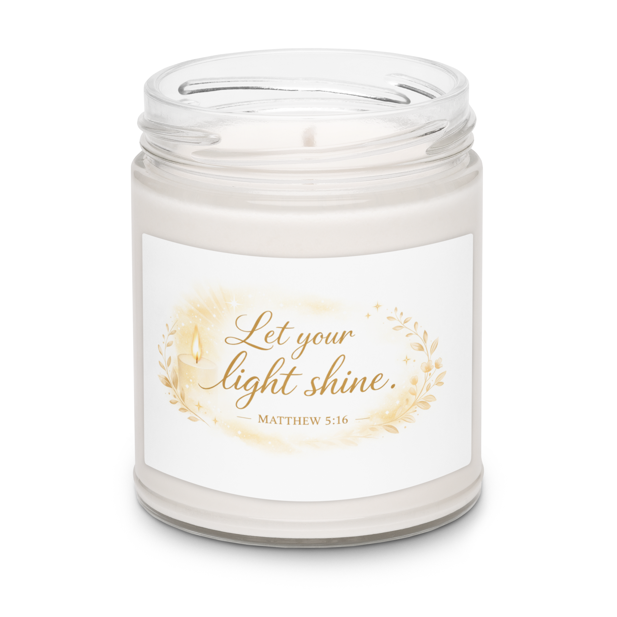Scented Soy Candle - "Let Your Light Shine" - 9oz