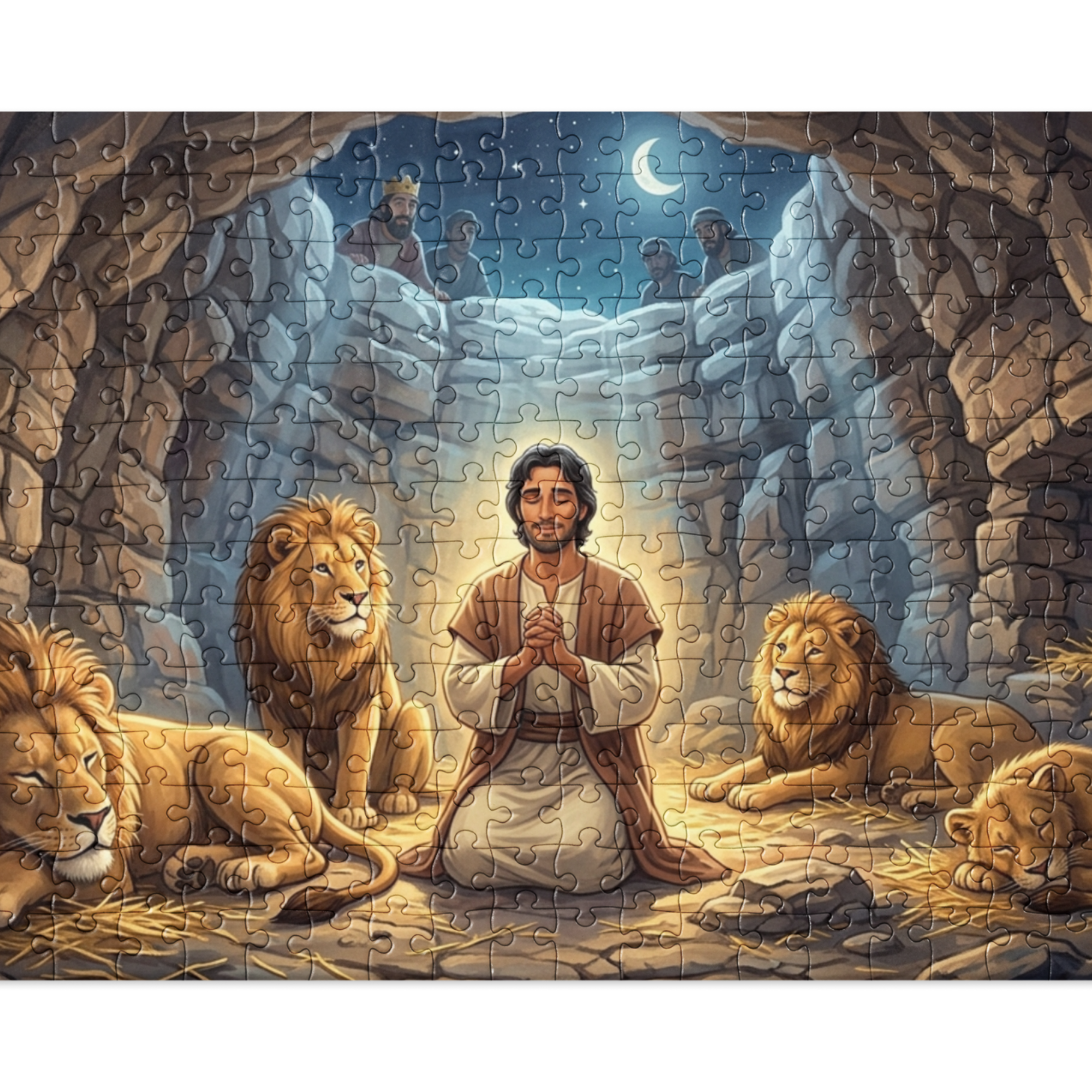 Jigsaw Puzzle - "Daniel In The Lions' Den" - 252 pieces - 14" x 11" - (Ages 6-12)