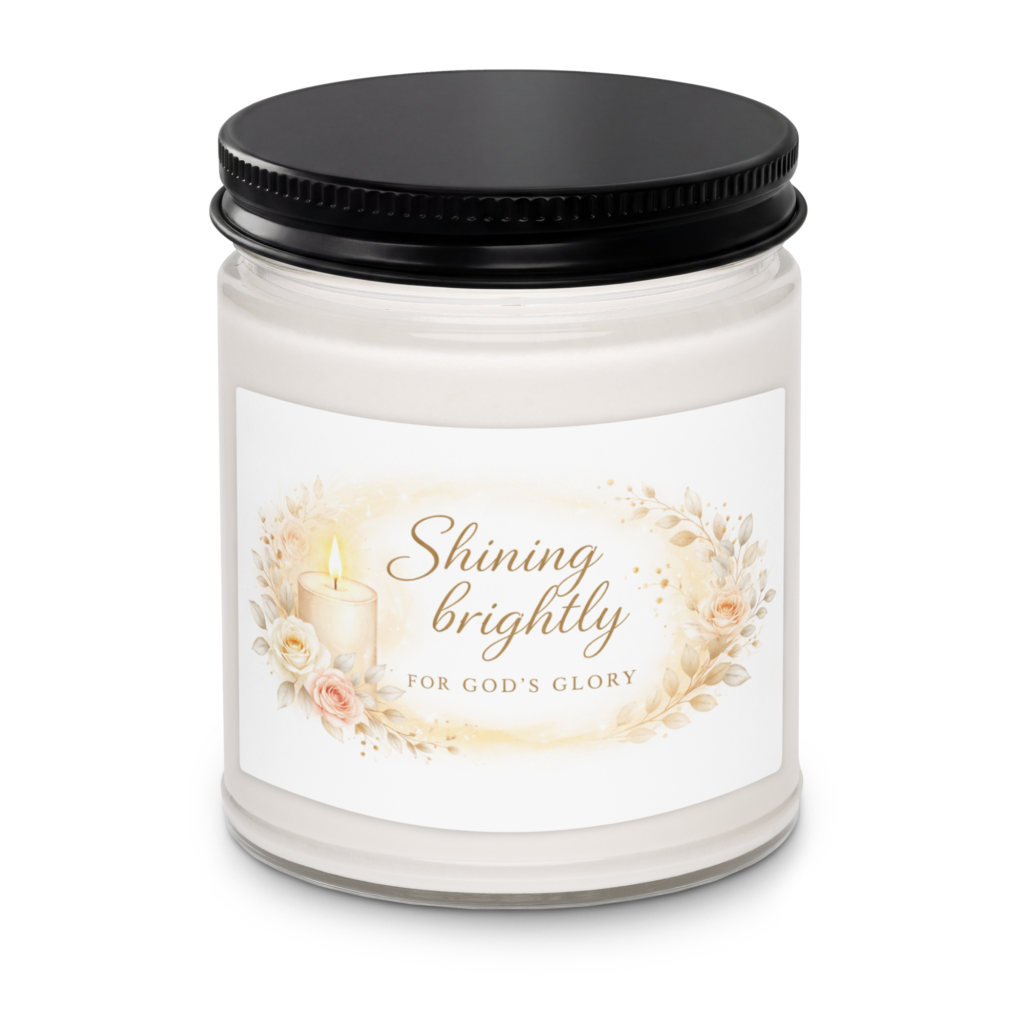 Scented Soy Candle - "Shinning Brightly For God's Glory" - 9oz