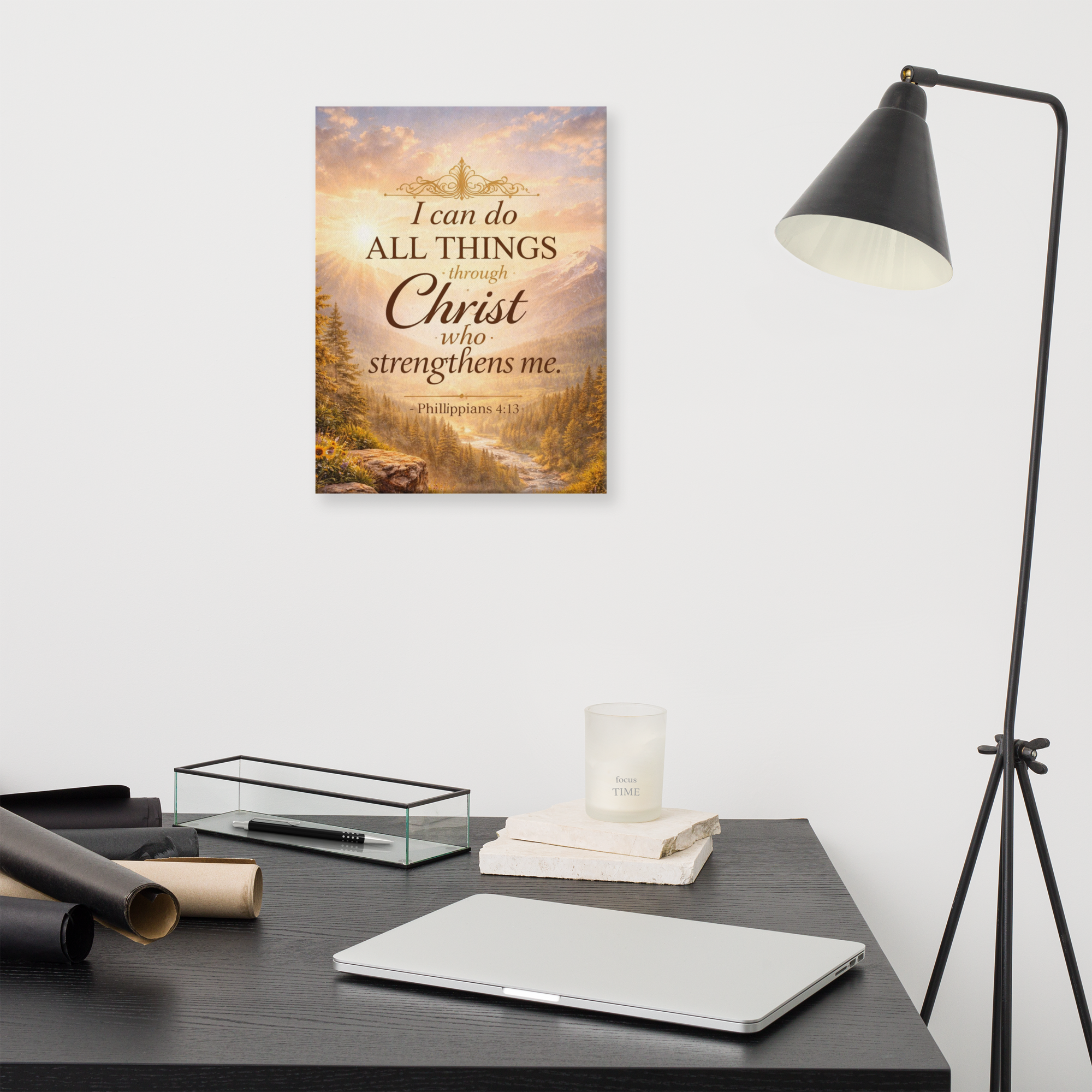 Canvas - "I Can Do All Things Through Christ Who Strengthens Me" - 12" x 16"