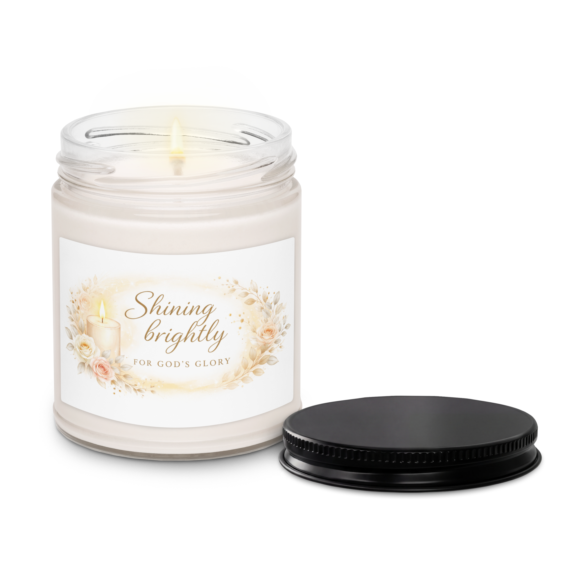 Scented Soy Candle - "Shinning Brightly For God's Glory" - 9oz