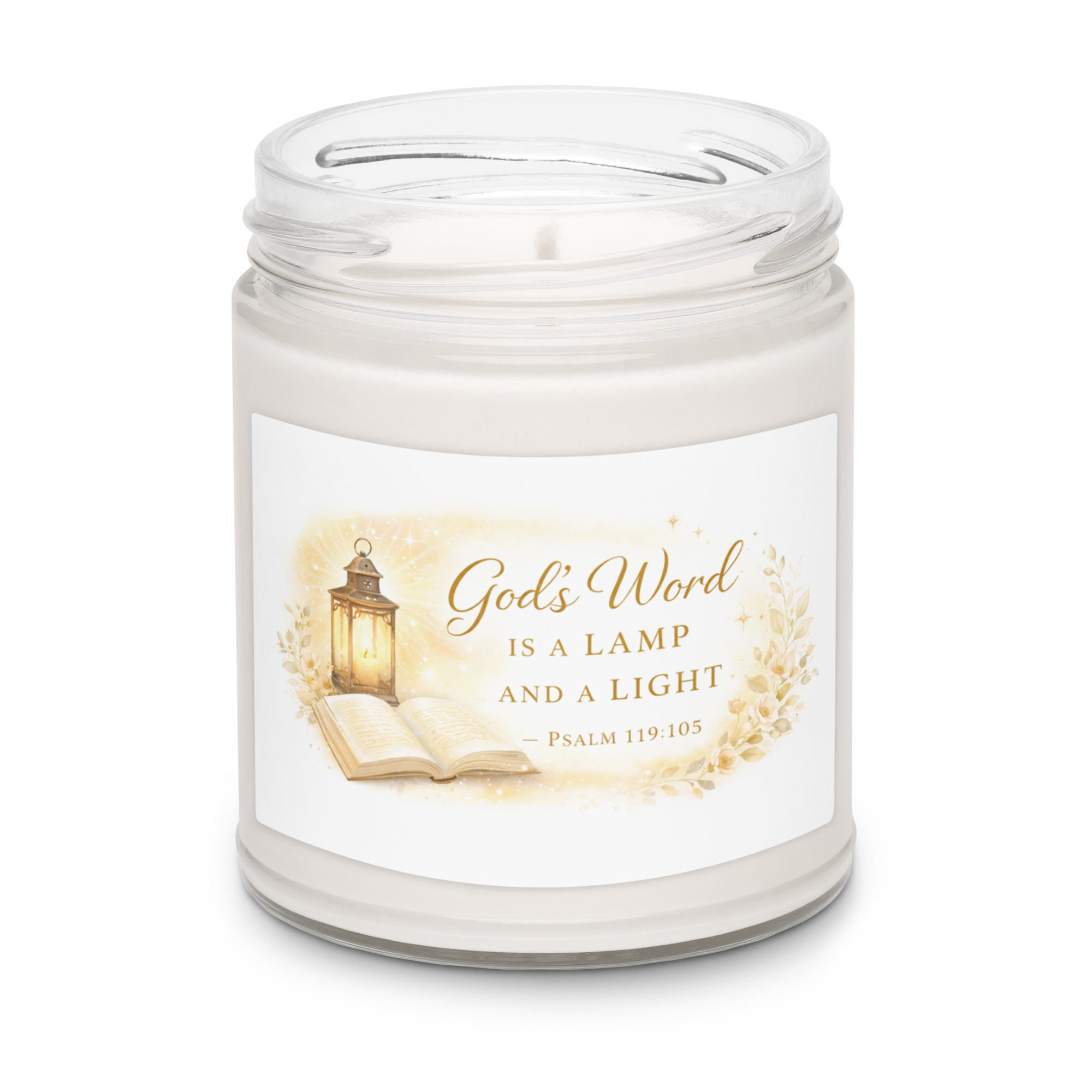 Scented Soy Candle - "God's Word Is a Lamp And a Light" - 9oz