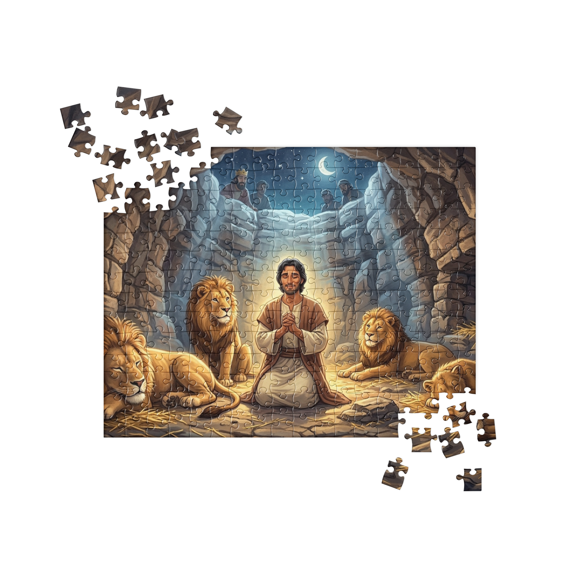 Jigsaw Puzzle - "Daniel In The Lions' Den" - 252 pieces - 14" x 11" - (Ages 6-12)