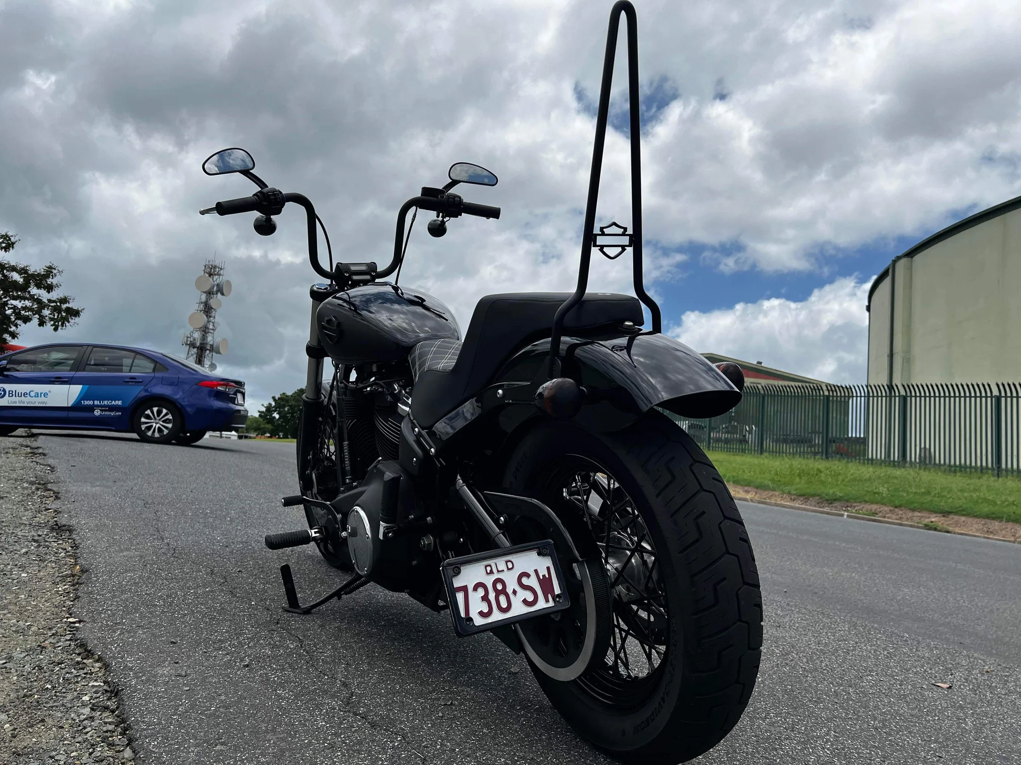 Side Mount Heavy Metal Number Plate Holder | Universal Bracket | Chopper & Bobber Builds