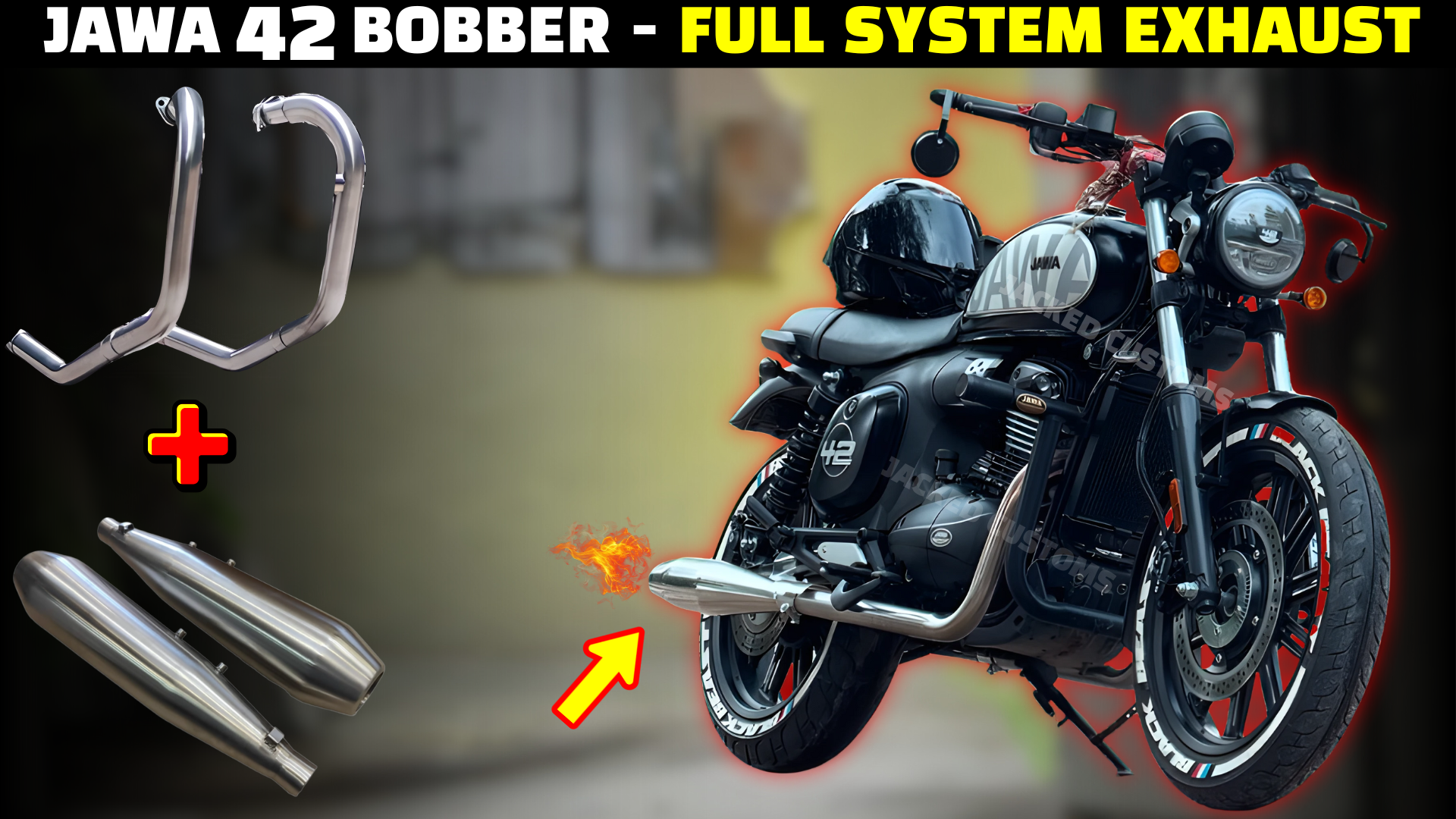 Best Full System Exhaust Combo for Jawa 42 FJ | SS Custom GT Exhausts + SS Header Bend Pipes V3