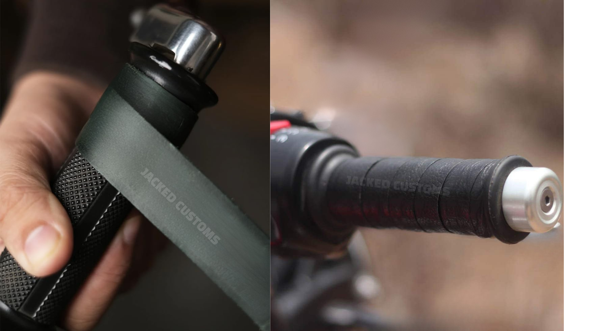 Premium Leather Handlebar Grip Wraps for Jawa, Royal Enfield, Harley, Triumph, Bajaj, TVS, Honda | Premium Handle Grip Covers | Universal Fit Bike
