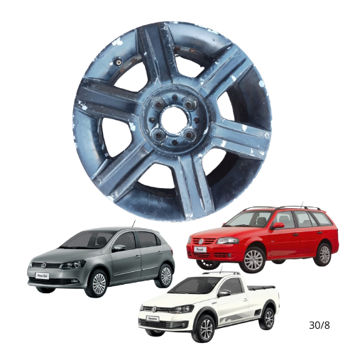 Conjunto de Rodas de Liga Leve Volkswagen Gol Parati Saveiro Aro 14