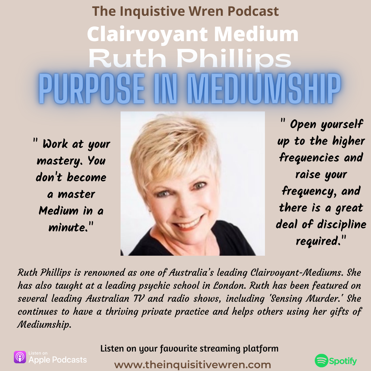 Unravelling the Purpose in Mediumship with Clairvoyant Medium Ruth Phillips | s1e18