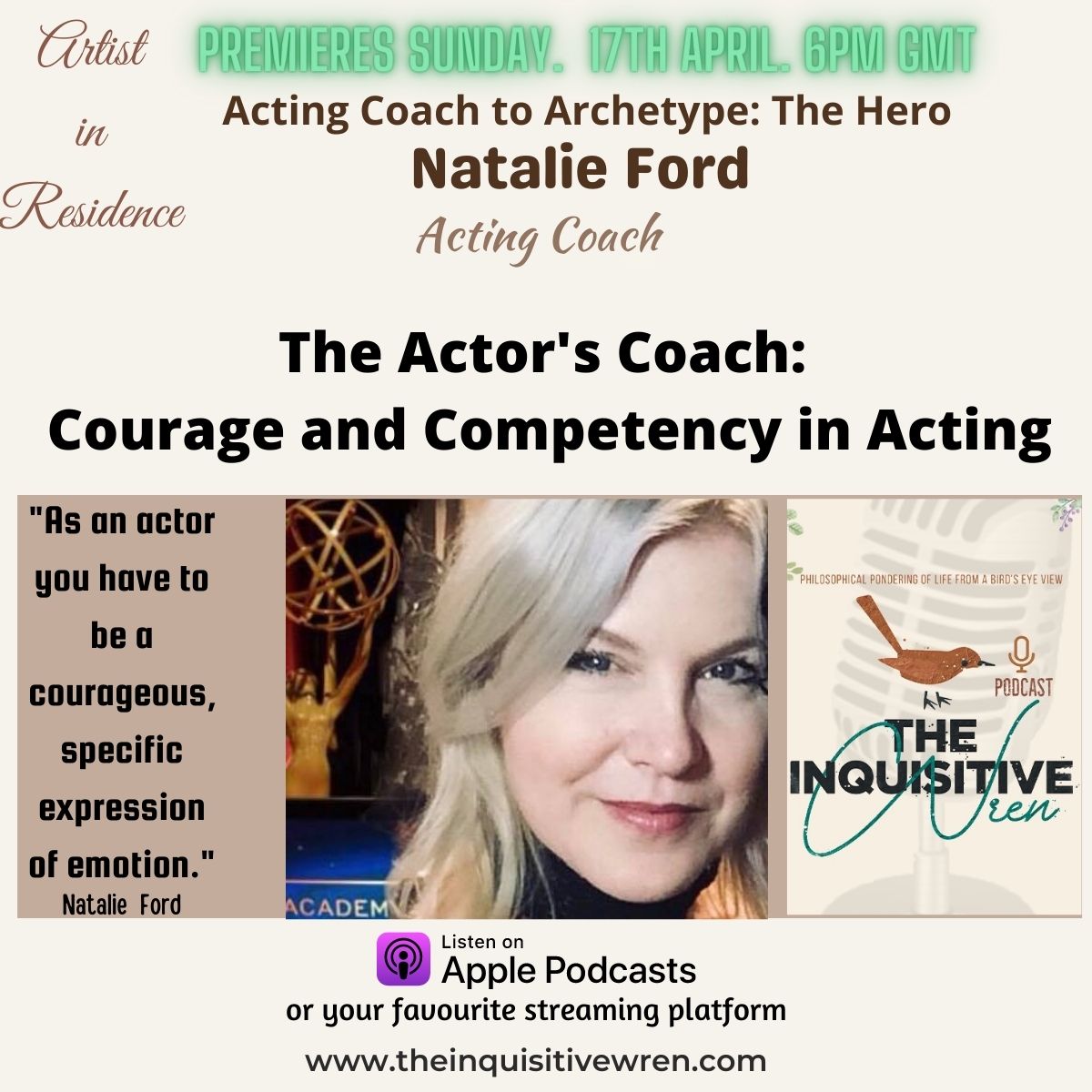 Unleashing Your Talent: Competency and Courage in Acting with Acting Coach Natalie Ford | s1e13