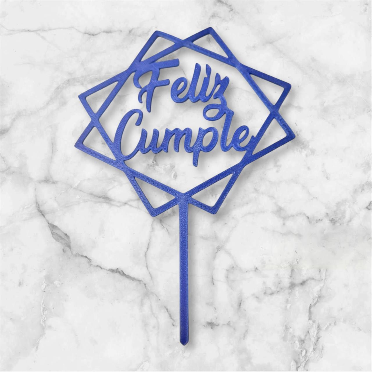 Topper de pastel "Feliz Cumple"