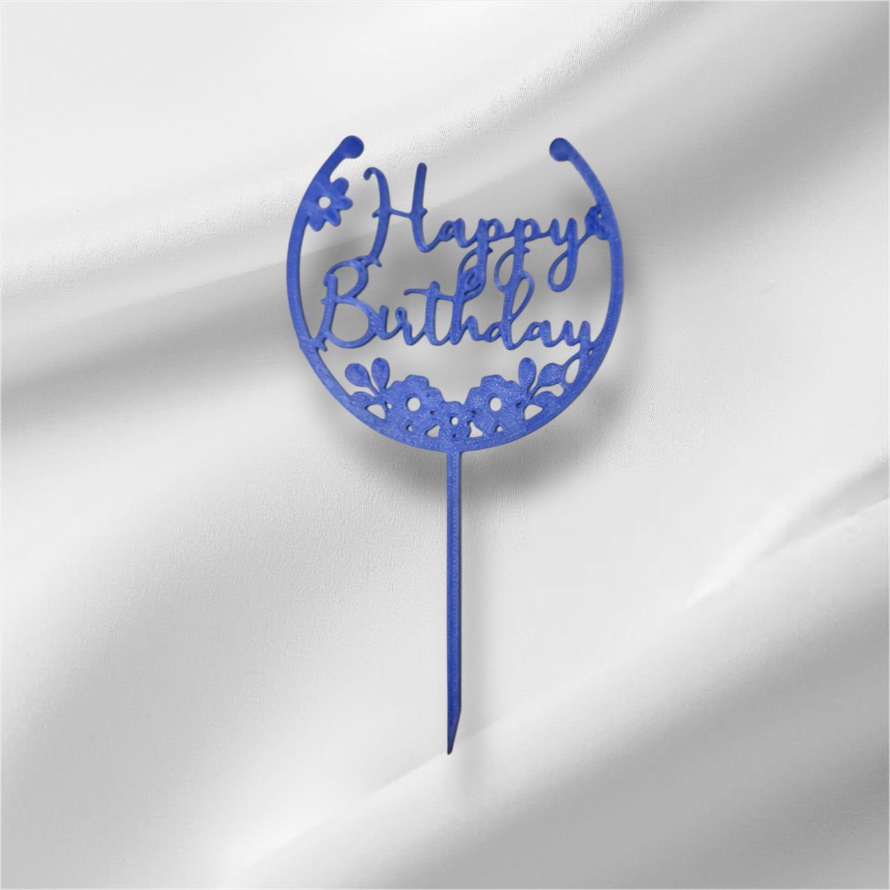 Topper de pastel "Happy Birthday"