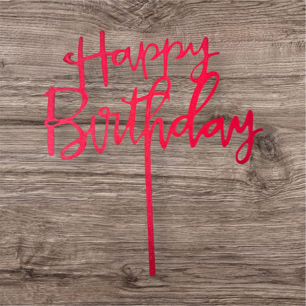 Topper de pastel "Happy Birthday"