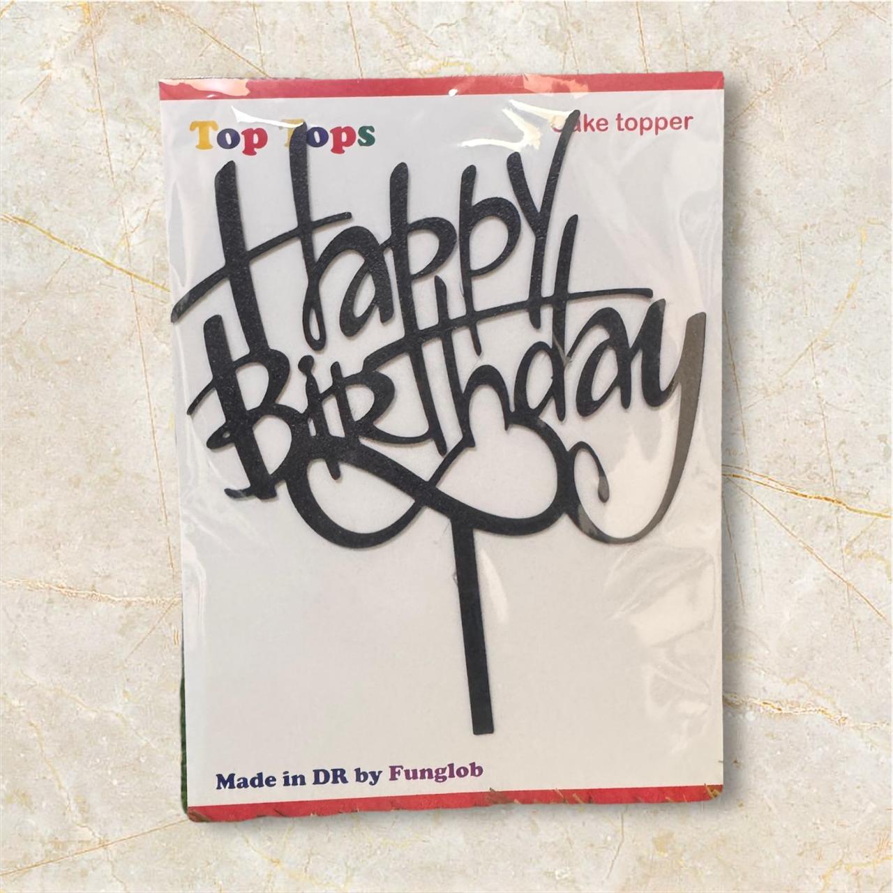 Topper de pastel "Happy Birthday"