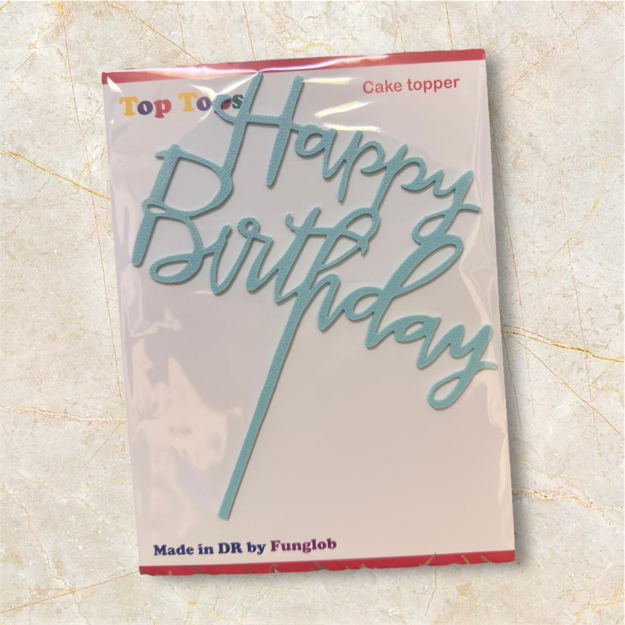 Topper de Pastel "Happy Bithday"