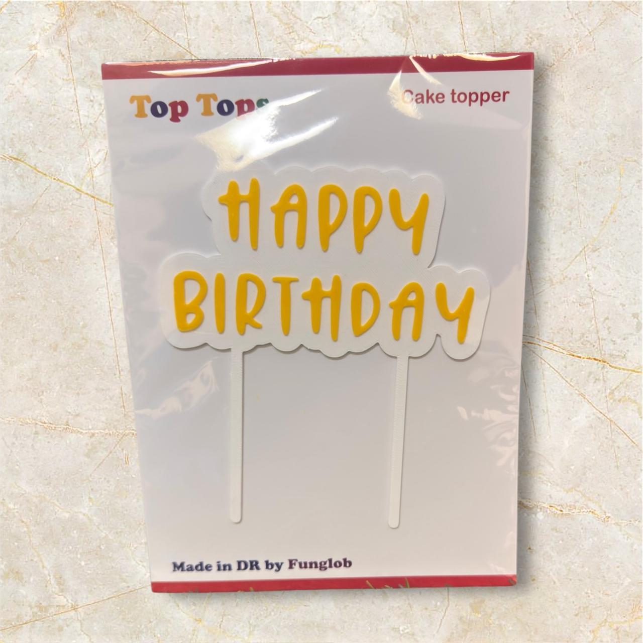 Topper de pastel "Happy birthday"