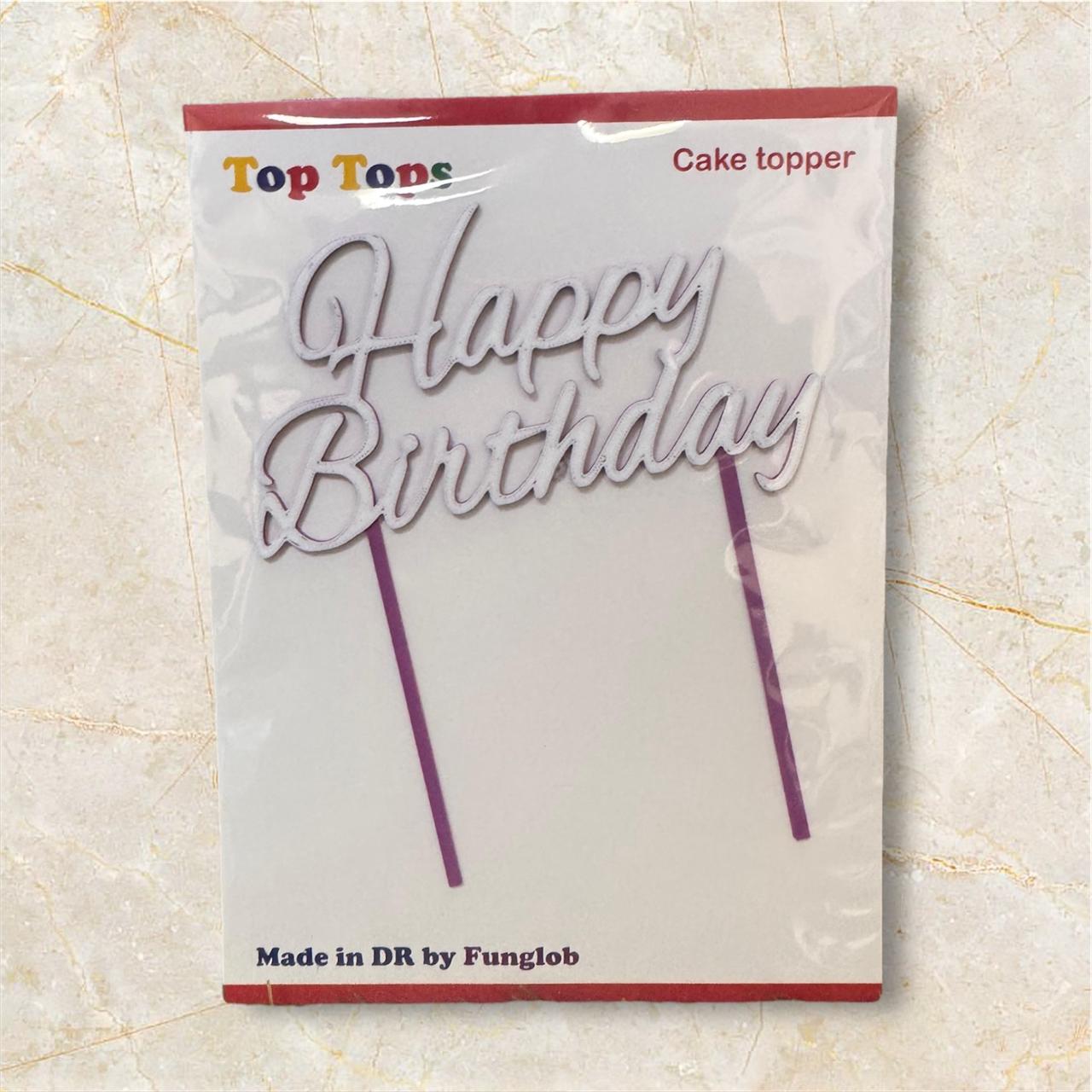 Topper de Pastel "Happy Birthday"