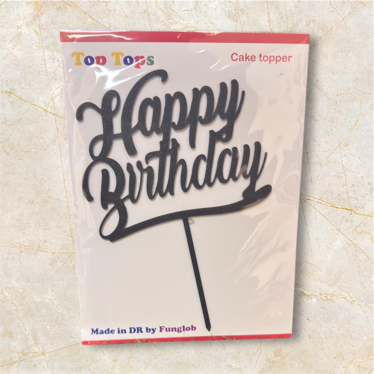 Topper de pastel "Happy Birthday"