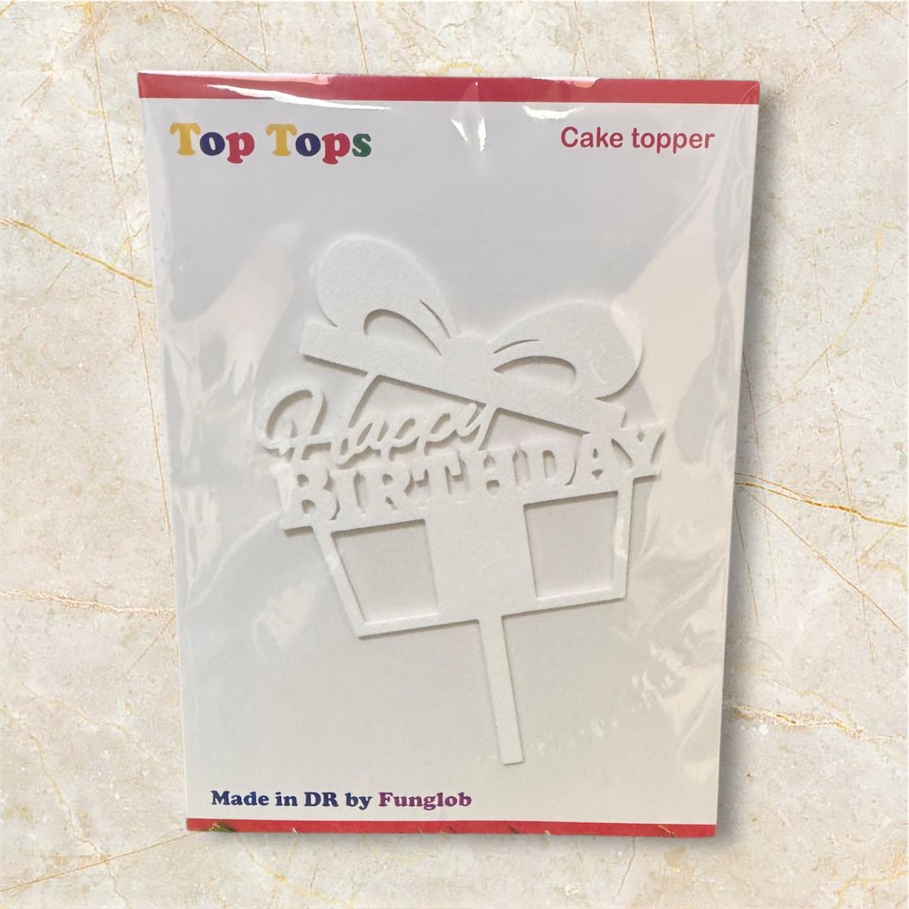Topper de pastel "Happy Birthday"