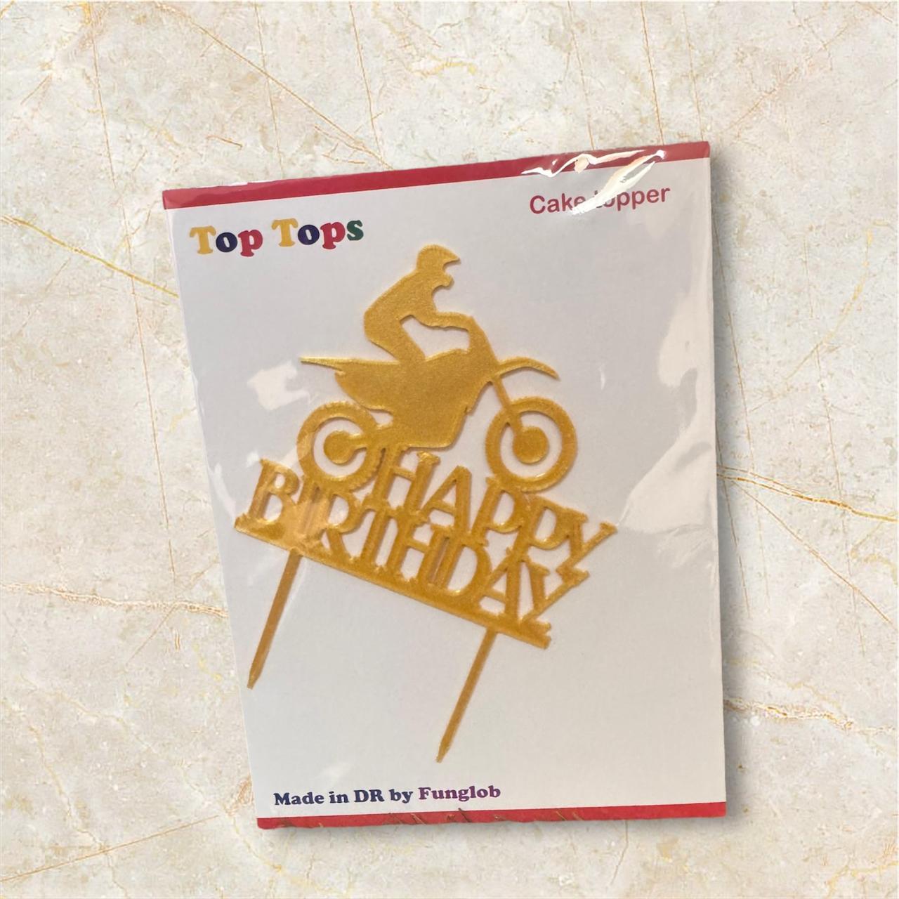 Topper de pastel "Happy Birthday"