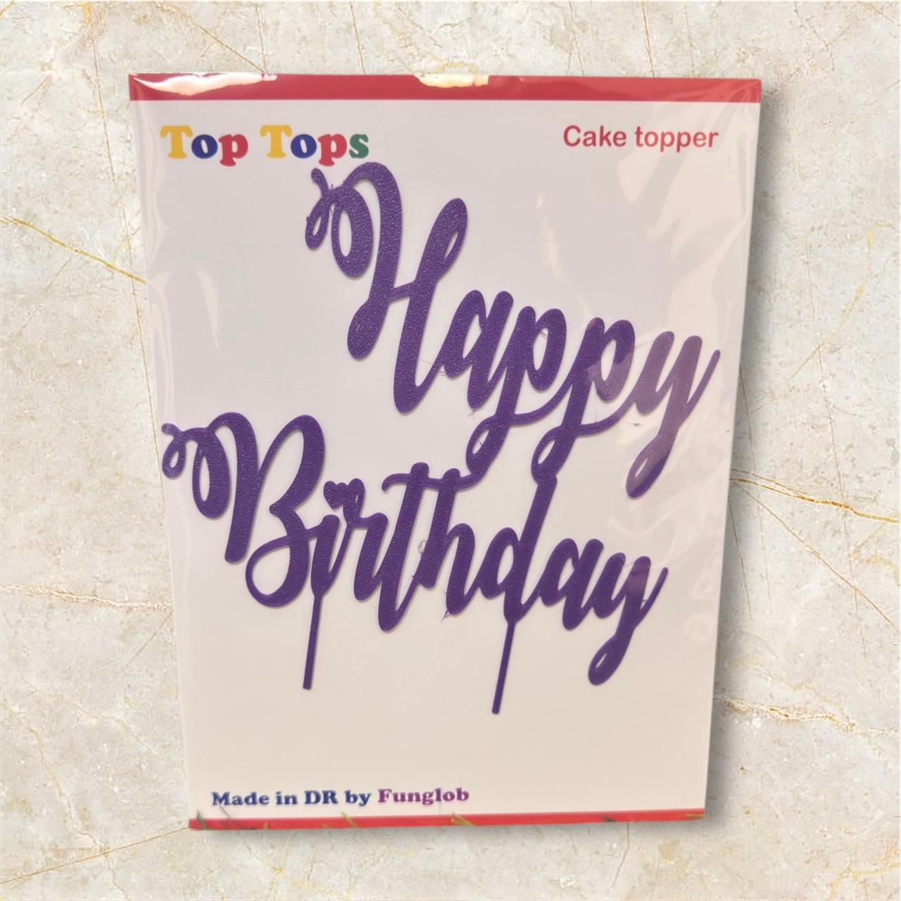 Topper de pastel "happy Birthday"