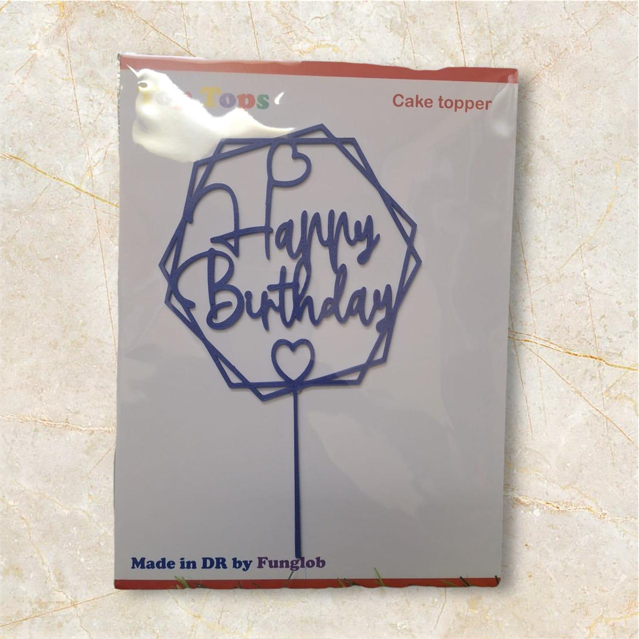 Topper de pastel "Happy birthday"